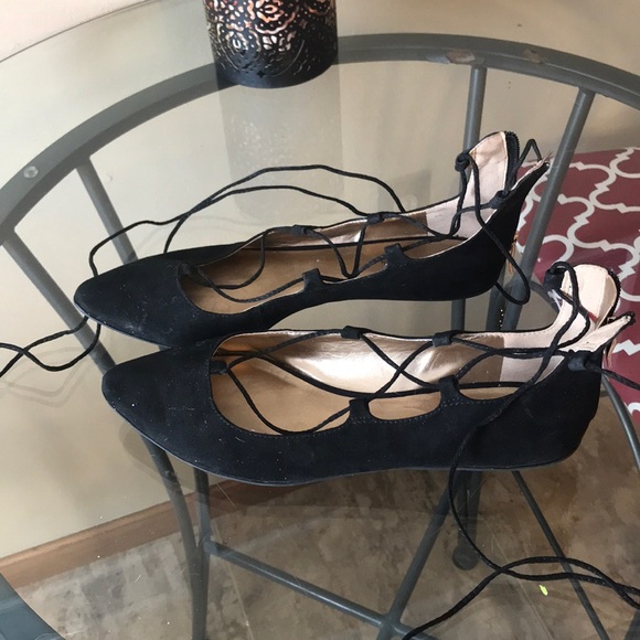 Suede BCBG strappy flats - Picture 2 of 4